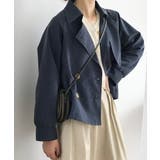 ネイビー | Cropped Trench Coat | ARGO TOKYO