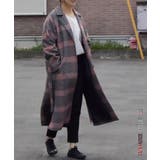 レッド | Wool Check Gown | ARGO TOKYO