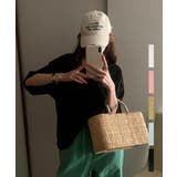 ブラック | VネックカラーコットンTシャツ 24079 コットンT | ARGO TOKYO