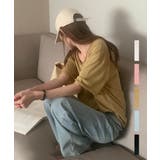 マスタード | VネックカラーコットンTシャツ 24079 コットンT | ARGO TOKYO