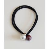 ブラック | 配色パールマルチヘアゴム 26163 パールヘアゴム | ARGO TOKYO