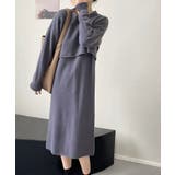 グレー | Layered V neck | ARGO TOKYO