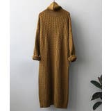 マスタード | Cable Turtle Knit | ARGO TOKYO