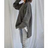 チャコールグレー | サイドスリットニットトップス 25102 Side | ARGO TOKYO