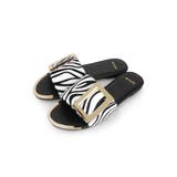 アニマル柄(スエード調) | ビッグバックルフラットサンダル ぺたんこ minia | minia