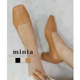 ベージュ | ステッチスクエアトゥのセンターシームパンプス 6cmヒール minia | minia
