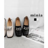 ビッグチェーンスクエアトゥローファー 2cmローヒール minia | minia | 詳細画像1