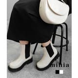 アイボリー | ラギットソールチェルシーブーツ トラックソールサイドゴアミドルブーツ minia | minia