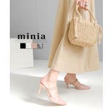 ピンク | ポインテッド2WAYストラップミュール 7cmヒール minia | minia