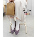 パープル(スエード調) | フラットバレエ ぺたんこ minia | minia