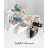 チャンキーベルトポインテッドミュール cmヒール minia | minia | 詳細画像2 