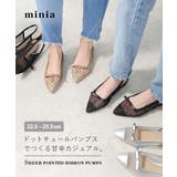 シアーポインテッドリボンパンプス 2cmヒール minia | minia | 詳細画像1