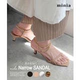 アンクレットサイドナローサンダル 6cmヒール minia | minia | 詳細画像1