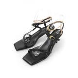 ブラック | アンクレットサイドナローサンダル 6cmヒール minia | minia