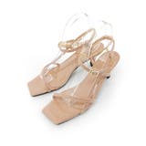 ベージュ | アンクレットサイドナローサンダル 6cmヒール minia | minia