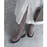 厚底スエードロングブーツ 5cmヒール minia | minia | 詳細画像22 