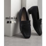 ブラック(PU) | スクエアトゥコインローファー minia ミニア | minia