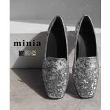 シルバー | スパンコールオペラシューズ 2cmヒール minia | minia