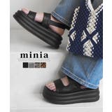 ブラック | コノジサンダル 6cm厚底 minia | minia