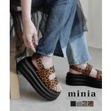 レオパード | コノジサンダル 6cm厚底 minia | minia