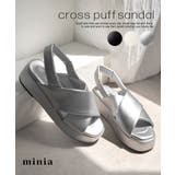 シルバー | 厚底クロスパフサンダル minia ◇ | minia