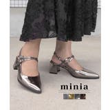 ガンメタ | メタリックポインテッド 5cmヒール minia | minia
