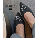 ロゴ | ドローイングニットパンプス minia ミニア | minia