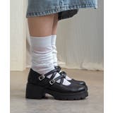 ダブルストラップ厚底シューズ 6cmヒール minia | minia | 詳細画像7 