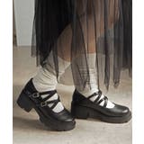 ダブルストラップ厚底シューズ 6cmヒール minia | minia | 詳細画像12 