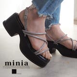 シルバー(箔メタリック) | バルキーナローサンダル 6 3cmヒール | minia