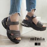 チャコールグレー | 厚底バウンスソールのクラウドパフスポサン 6 5cmヒール | minia