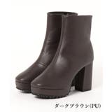 チャンキーヒール厚底ミドルブーツ 9cmヒール minia | minia | 詳細画像4 