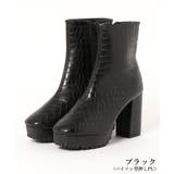 チャンキーヒール厚底ミドルブーツ 9cmヒール minia | minia | 詳細画像7 