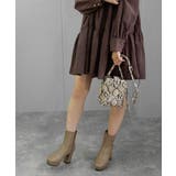 チャンキーヒール厚底ミドルブーツ 9cmヒール minia | minia | 詳細画像45 