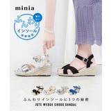 ジュートウェッジクロスサンダル 6cmヒール minia | minia | 詳細画像1