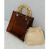 バンブーハンドルのクリアミニショルダー ハンドバッグ2WAY minia | minia | 詳細画像46