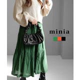ブラック | ギャザーハンドルバッグ ハンドバッグ minia | minia