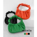 グリーン | ギャザーハンドルバッグ ハンドバッグ minia | minia