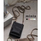 ブラック | スマホが入るお財布ショルダー | minia