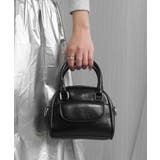 ブラック | フラップポケットミニボストン minia ハンドバッグ | minia