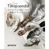 Tストラップナローサンダル 6cmヒール minia | minia | 詳細画像1