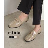 ベージュ(ビット) | ワンポイントローファー フラットシューズ minia | minia