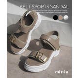 ベージュ | ベルトスポサン 厚底サンダル minia | minia
