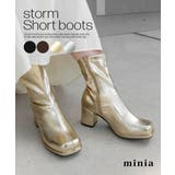 ゴールド | ストーム付きショートブーツ minia ショートブーツ | minia
