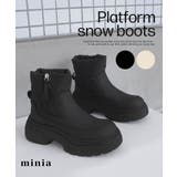 ブラック | 厚底スノーブーツ minia ブーツ | minia