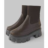 伸縮リブニットで足首きゅ！厚底ニットブーツ 厚底ブーツ minia | minia | 詳細画像7 