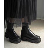 伸縮リブニットで足首きゅ！厚底ニットブーツ 厚底ブーツ minia | minia | 詳細画像16 