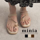 アイボリー | 【上品華奢見え】ゴールドリングのアーバンリラックストングサンダル フラットサンダ… | minia