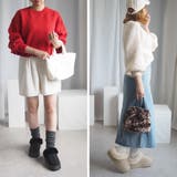 贅沢ファーのふわふわムートンスリッポン 厚底シューズ minia | minia | 詳細画像13 
