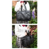 スクールバッグ レディース ボストン型 大容量 合皮バッグ Dカン付き 通学用 | Aleh Te’enah | 詳細画像10 